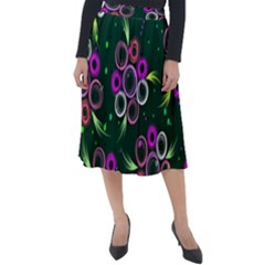 Floral-5522380 Classic Velour Midi Skirt  by lipli