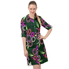 Floral-5522380 Long Sleeve Mini Shirt Dress by lipli