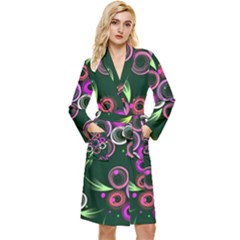 Floral-5522380 Long Sleeve Velvet Robe by lipli