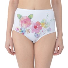 Flower-2342706 Classic High-waist Bikini Bottoms by lipli