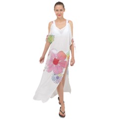 Flower-2342706 Maxi Chiffon Cover Up Dress