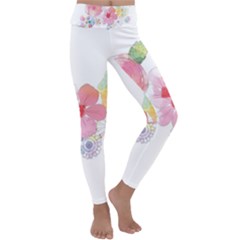 Flower-2342706 Kids  Lightweight Velour Classic Yoga Leggings