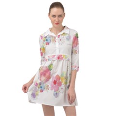 Flower-2342706 Mini Skater Shirt Dress by lipli