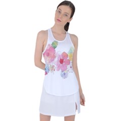 Flower-2342706 Racer Back Mesh Tank Top by lipli