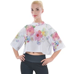 Flower-2342706 Mock Neck T-shirt by lipli