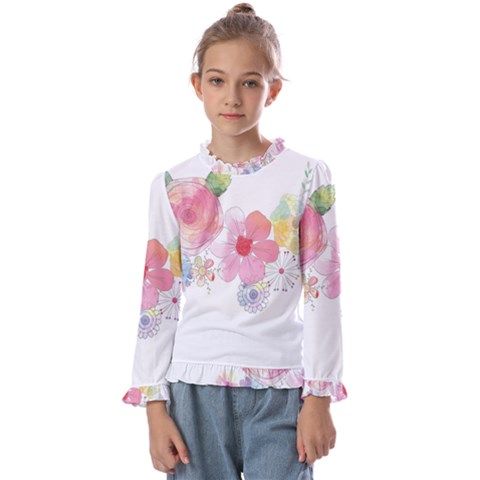 Flower-2342706 Kids  Frill Detail T-shirt by lipli