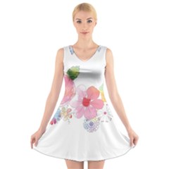 Flower-2342706 V-neck Sleeveless Dress by lipli