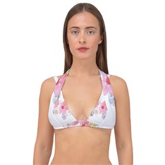 Flower-2342706 Double Strap Halter Bikini Top by lipli