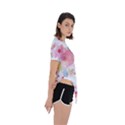 Flower-2342706 Asymmetrical Short Sleeve Sports T-Shirt View3