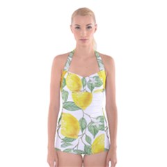 Fruit-2310212 Boyleg Halter Swimsuit  by lipli