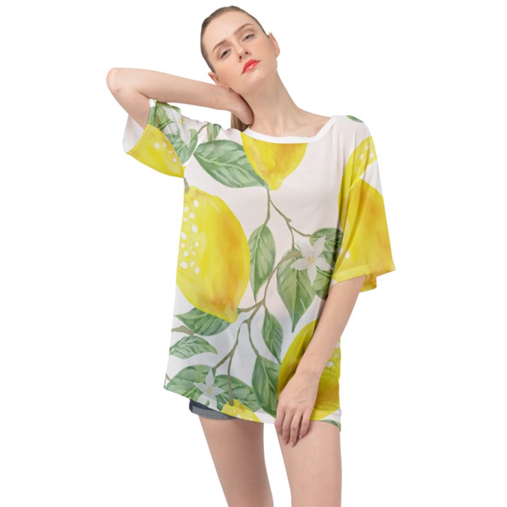 Fruit-2310212 Oversized Chiffon Top