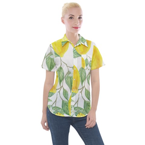 Fruit-2310212 Women s Short Sleeve Pocket Shirt by lipli