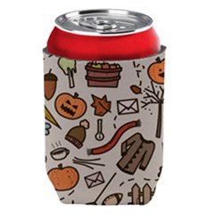 Halloween Doodle Autumn Pumpkin Can Holder by Bedest