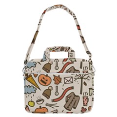 Halloween Doodle Autumn Pumpkin Macbook Pro 16  Shoulder Laptop Bag