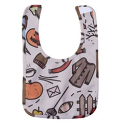 Halloween Doodle Autumn Pumpkin Baby Bib by Bedest