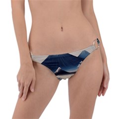 Hokusai Moutains Japan Ring Detail Bikini Bottoms by Bedest