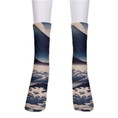 Hokusai Moutains Japan Crew Socks by Bedest