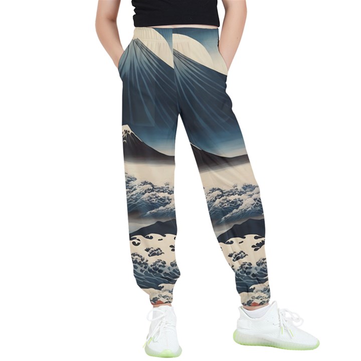 Hokusai Moutains Japan Kids  Joggers