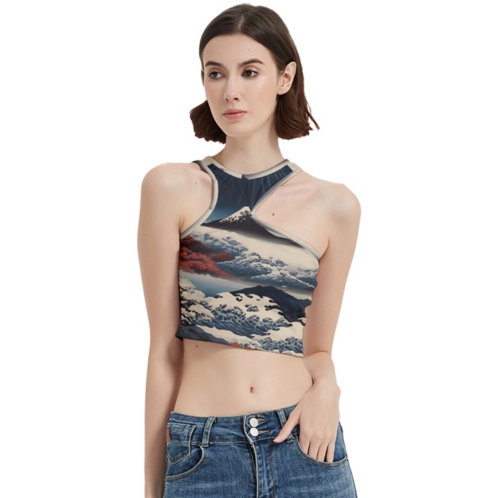 Hokusai Moutains Japan Cut Out Top