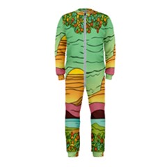 Painting Colors Box Green Onepiece Jumpsuit (kids) by Bedest