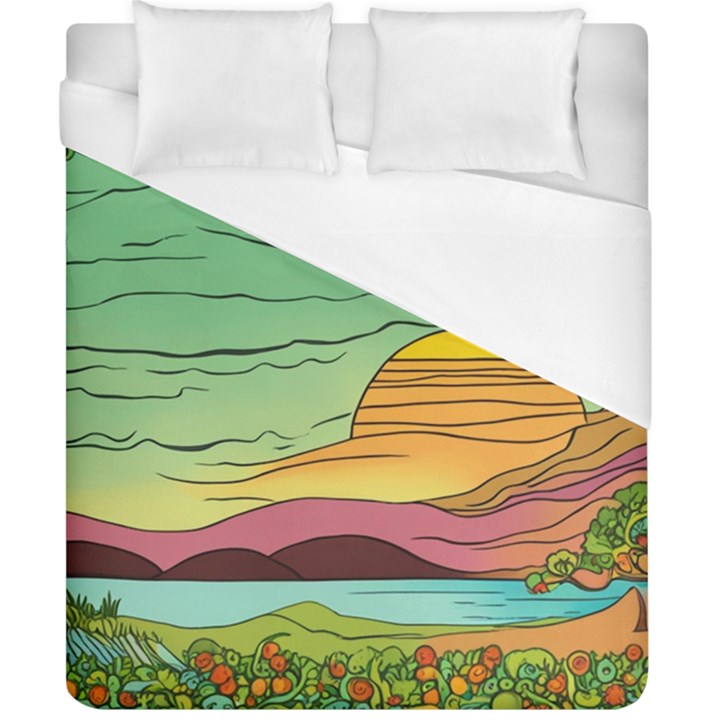 Painting Colors Box Green Duvet Cover (California King Size)