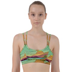 Painting Colors Box Green Line Them Up Sports Bra by Bedest