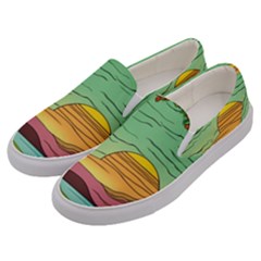 Painting Colors Box Green Men s Canvas Slip Ons