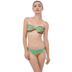 Painting Colors Box Green Classic Bandeau Bikini Set by Bedest