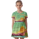 Painting Colors Box Green Kids  Short Sleeve Pinafore Style Dress View1