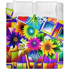 Flower Vase Flower Collage Pop Art Duvet Cover Double Side (california King Size) by Bedest