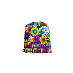 Flower Vase Flower Collage Pop Art Drawstring Pouch (xs) by Bedest