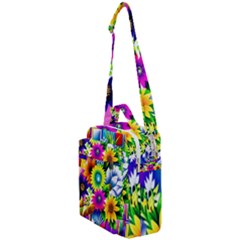 Flower Vase Flower Collage Pop Art Crossbody Day Bag by Bedest