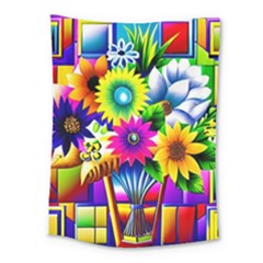 Flower Vase Flower Collage Pop Art Medium Tapestry by Bedest