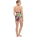 Flower Vase Flower Collage Pop Art Scallop Top Cut Out Swimsuit View2