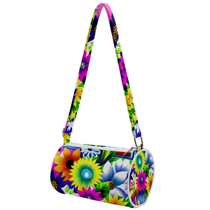 Flower Vase Flower Collage Pop Art Mini Cylinder Bag