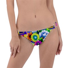 Flower Vase Flower Collage Pop Art Ring Detail Bikini Bottoms by Bedest