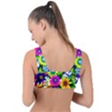 Flower Vase Flower Collage Pop Art Front Tie Bikini Top View2