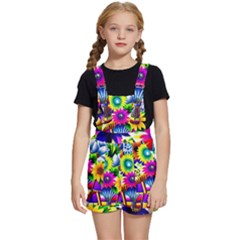 Flower Vase Flower Collage Pop Art Kids  Short Overalls by Bedest