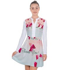 Thank You Design Long Sleeve Panel Dress by lipli