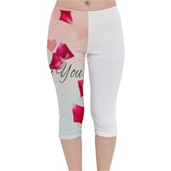 Thank You Design Velvet Capri Leggings  by lipli