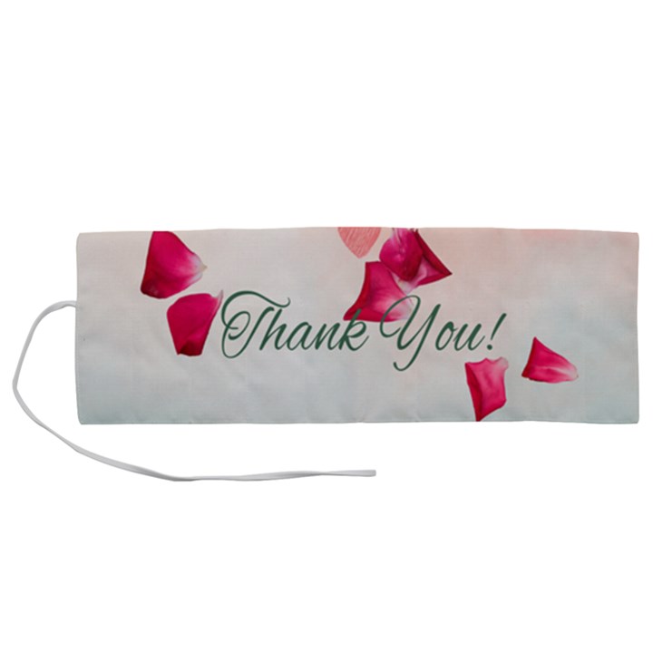 Thank you design Roll Up Canvas Pencil Holder (M)