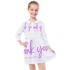 Thank You  Kids  Quarter Sleeve Shirt Dress by lipli