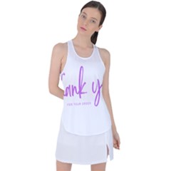 Thank You  Racer Back Mesh Tank Top by lipli