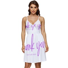 Thank You  V-neck Pocket Summer Dress  by lipli