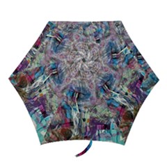 Layered Waves Mini Folding Umbrellas by kaleidomarblingart