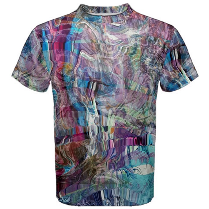 Layered waves Men s Cotton T-Shirt