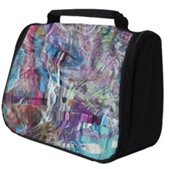 Layered Waves Full Print Travel Pouch (big) by kaleidomarblingart