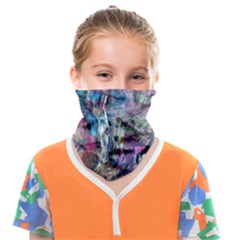 Layered Waves Face Covering Bandana (kids) by kaleidomarblingart