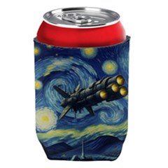 Spaceship Starry Night Van Gogh Painting Can Holder