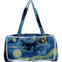 Spaceship Starry Night Van Gogh Painting Multi Function Bag